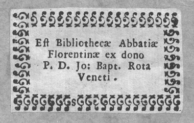 Badia Fiorentina Ex Libris